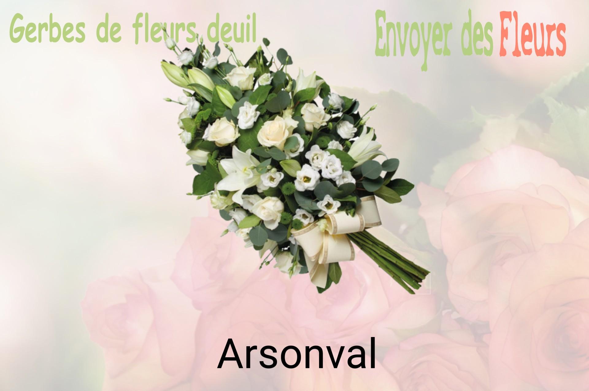 Gerbe de fleurs de deuil livrée à Arsonval